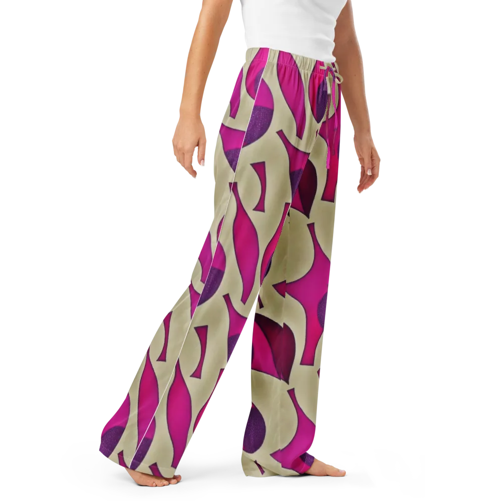 Magenta Relic on Women's Pajama Pants — Right Front