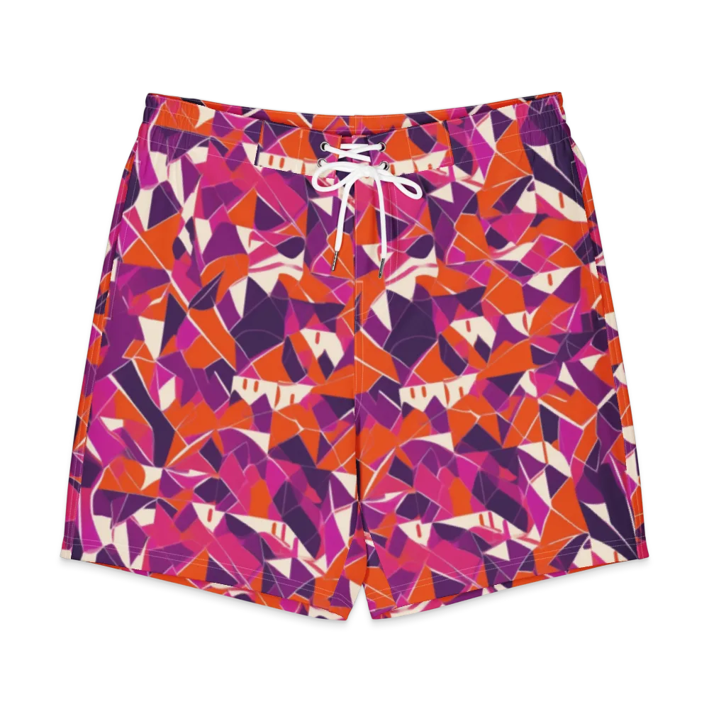 Citrus Fracture on Men's Board Shorts — Front