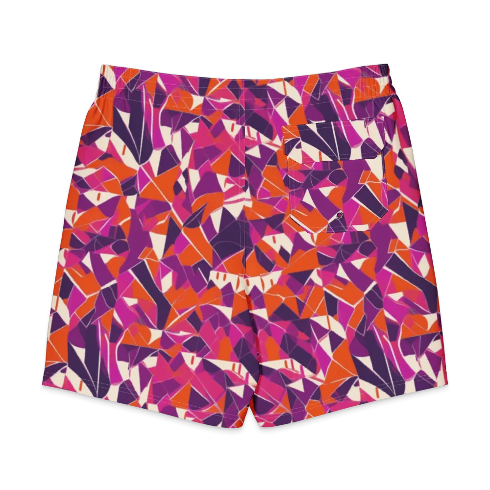 Citrus Fracture on Men's Board Shorts — Back