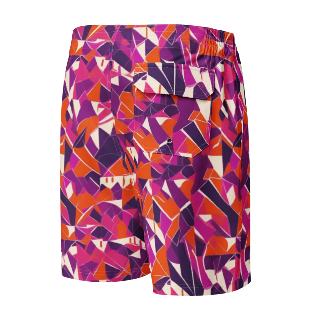 Citrus Fracture on Men's Board Shorts — Back