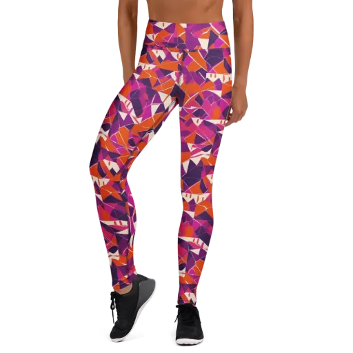 Citrus Fracture on a Yoga Leggings