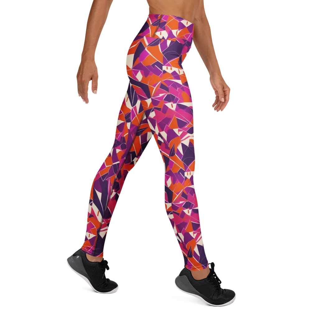 Citrus Fracture on Yoga Leggings — Right