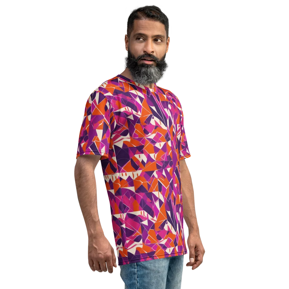 Citrus Fracture on Men's Crew Neck T-Shirt — Right