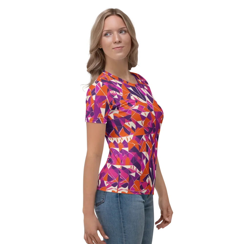 Citrus Fracture on Women's Crew Neck T-Shirt — Right