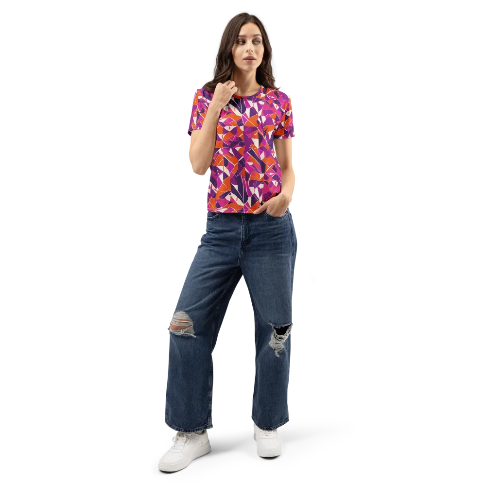 Citrus Fracture on Women's Crew Neck T-Shirt — Front