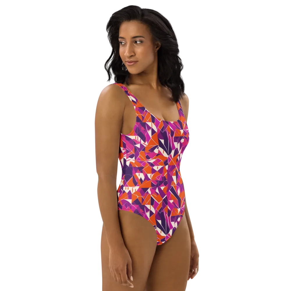 Citrus Fracture on One-Piece Swimsuit — Right