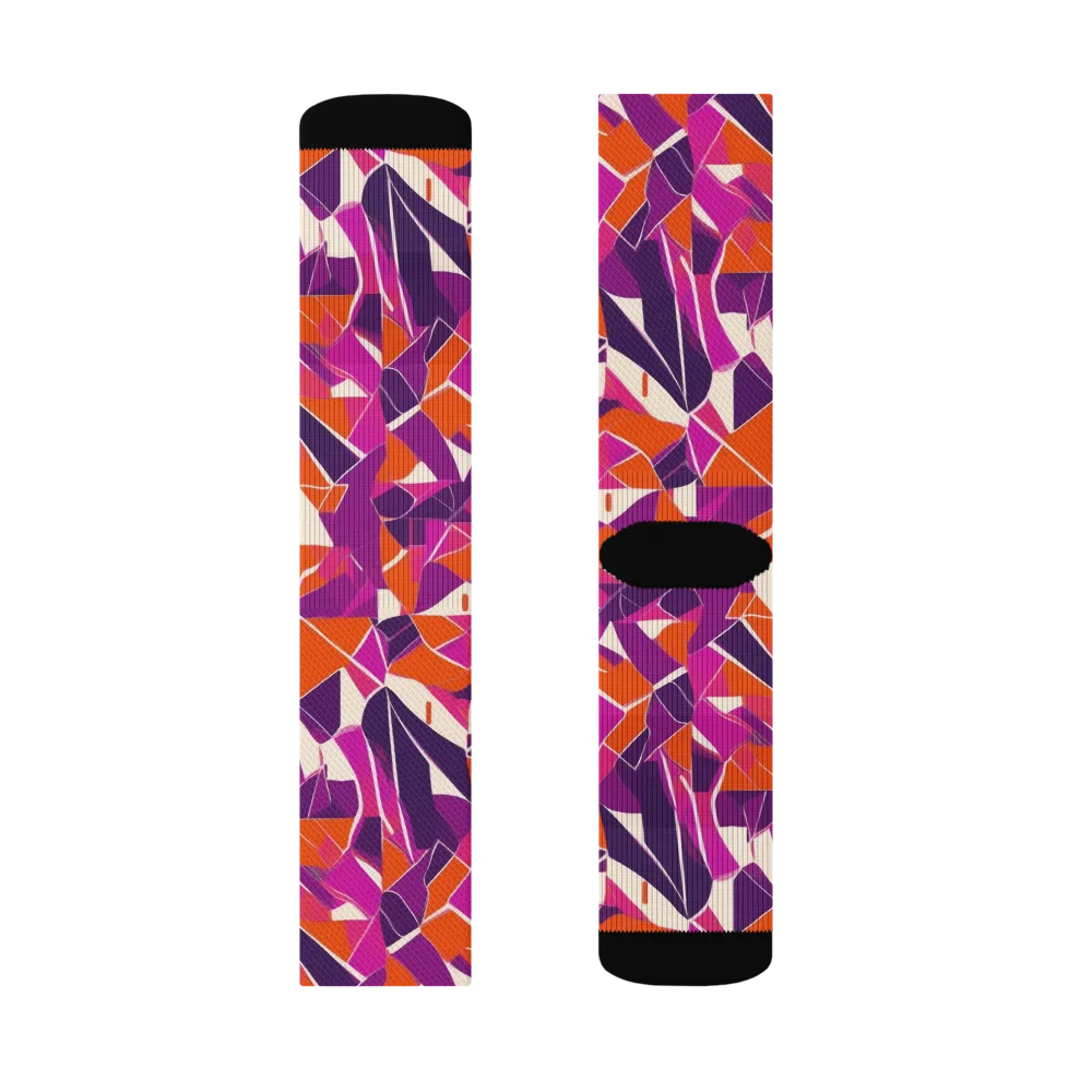 Citrus Fracture on Socks — Left Sock
