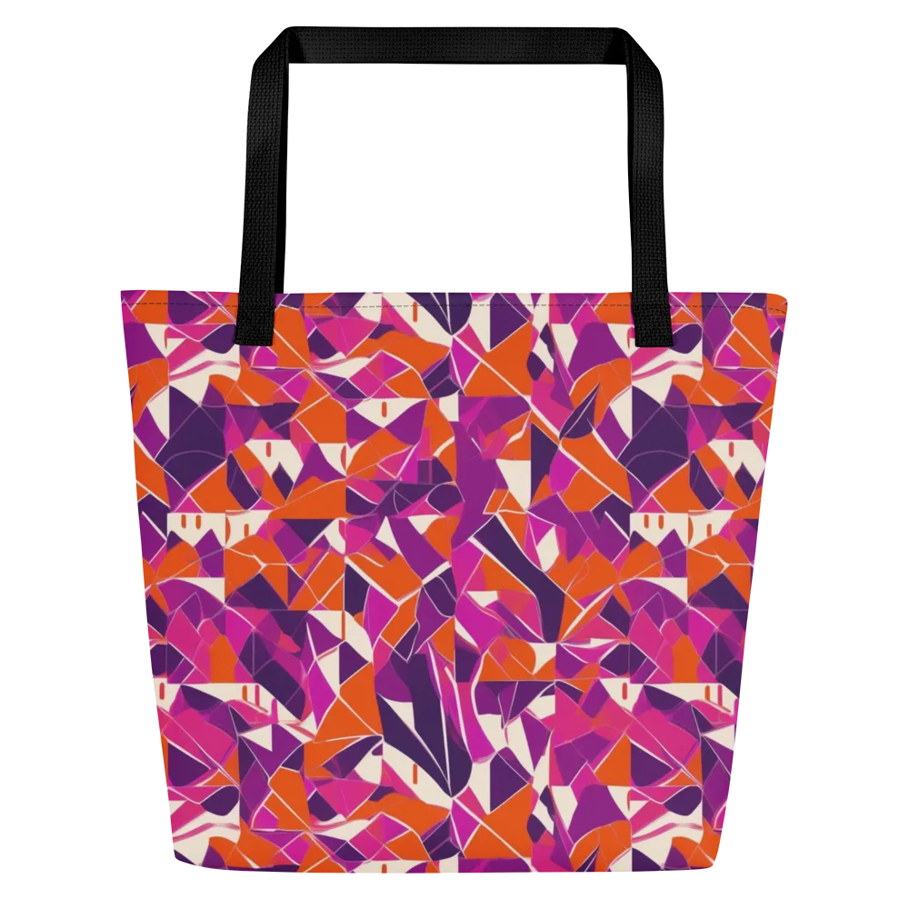 Citrus Fracture on Large Tote Bag W/ Pocket — Front