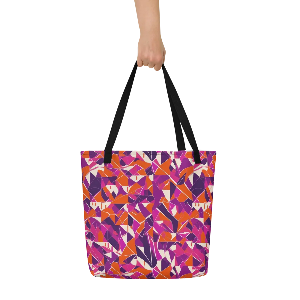 Citrus Fracture on Large Tote Bag W/ Pocket — Front
