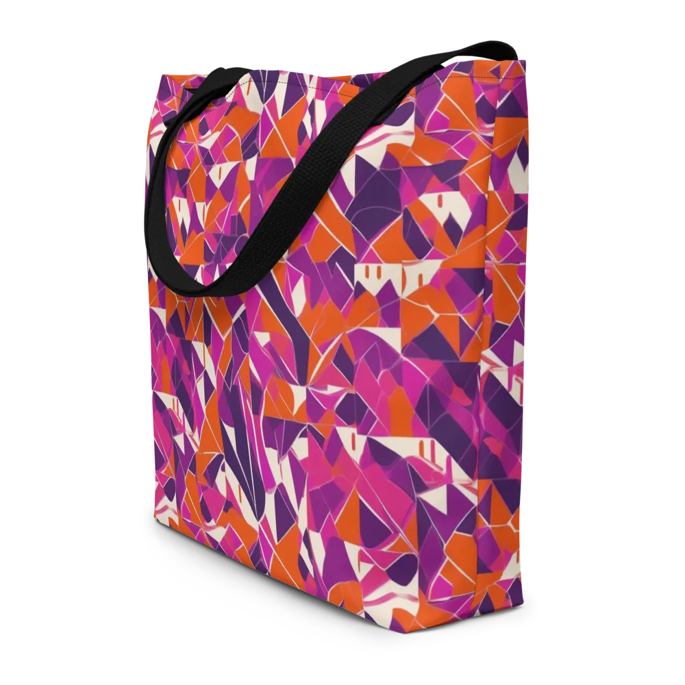 Citrus Fracture on Large Tote Bag W/ Pocket — Front