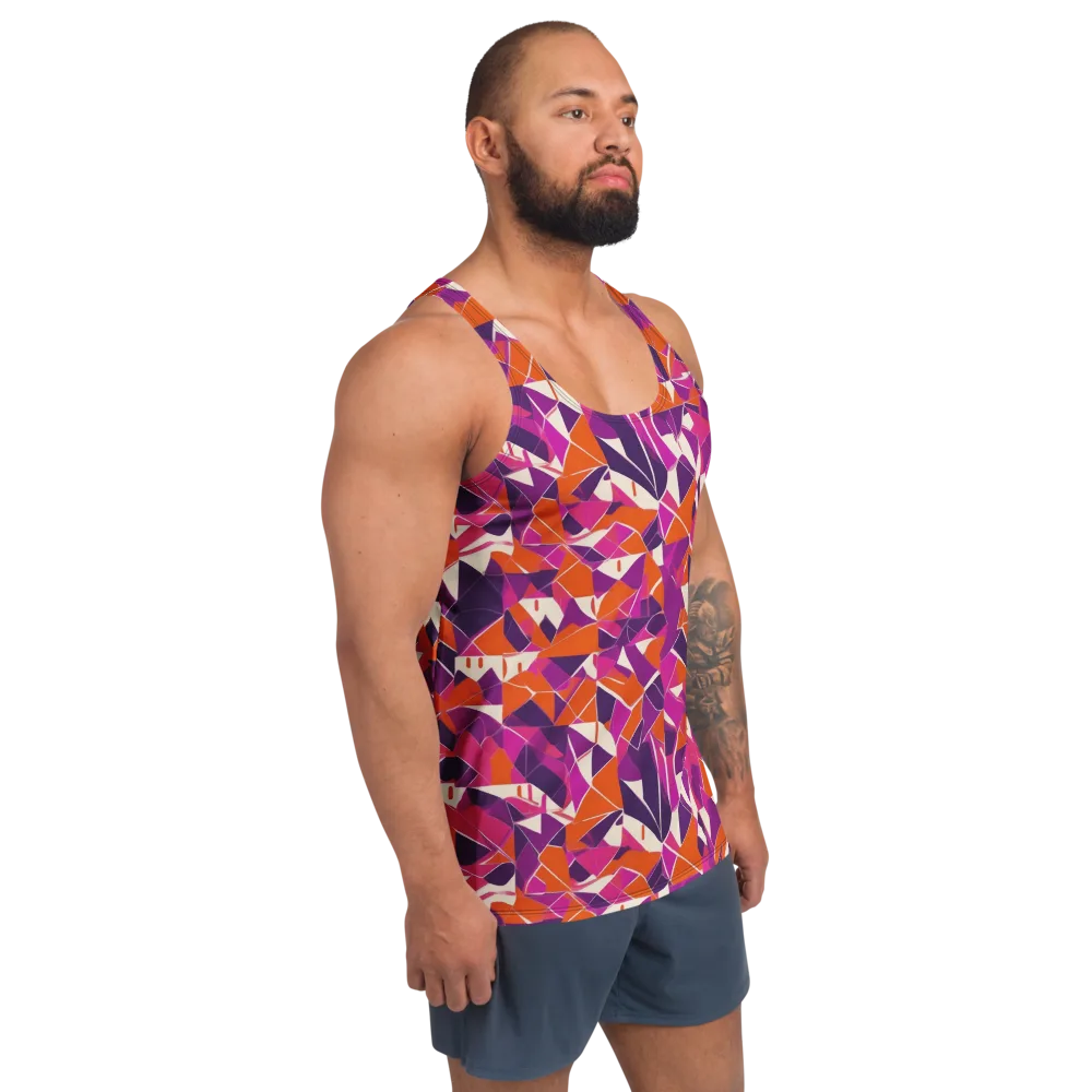 Citrus Fracture on Men's Tank Top — Right Front