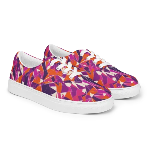 Citrus Fracture on a Men's Lace-Up Canvas Shoes