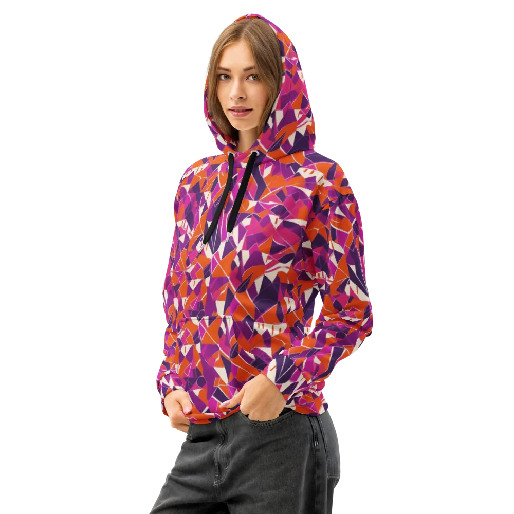Citrus Fracture on Cotton Hoodie — Left Front