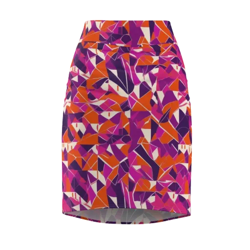 Citrus Fracture on a Pencil Skirt