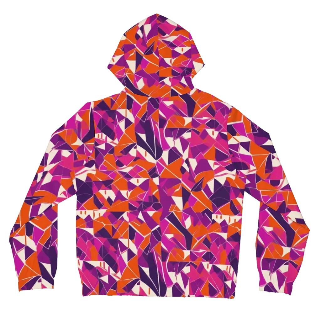 Citrus Fracture on Women's Full-Zip Hoodie — Back