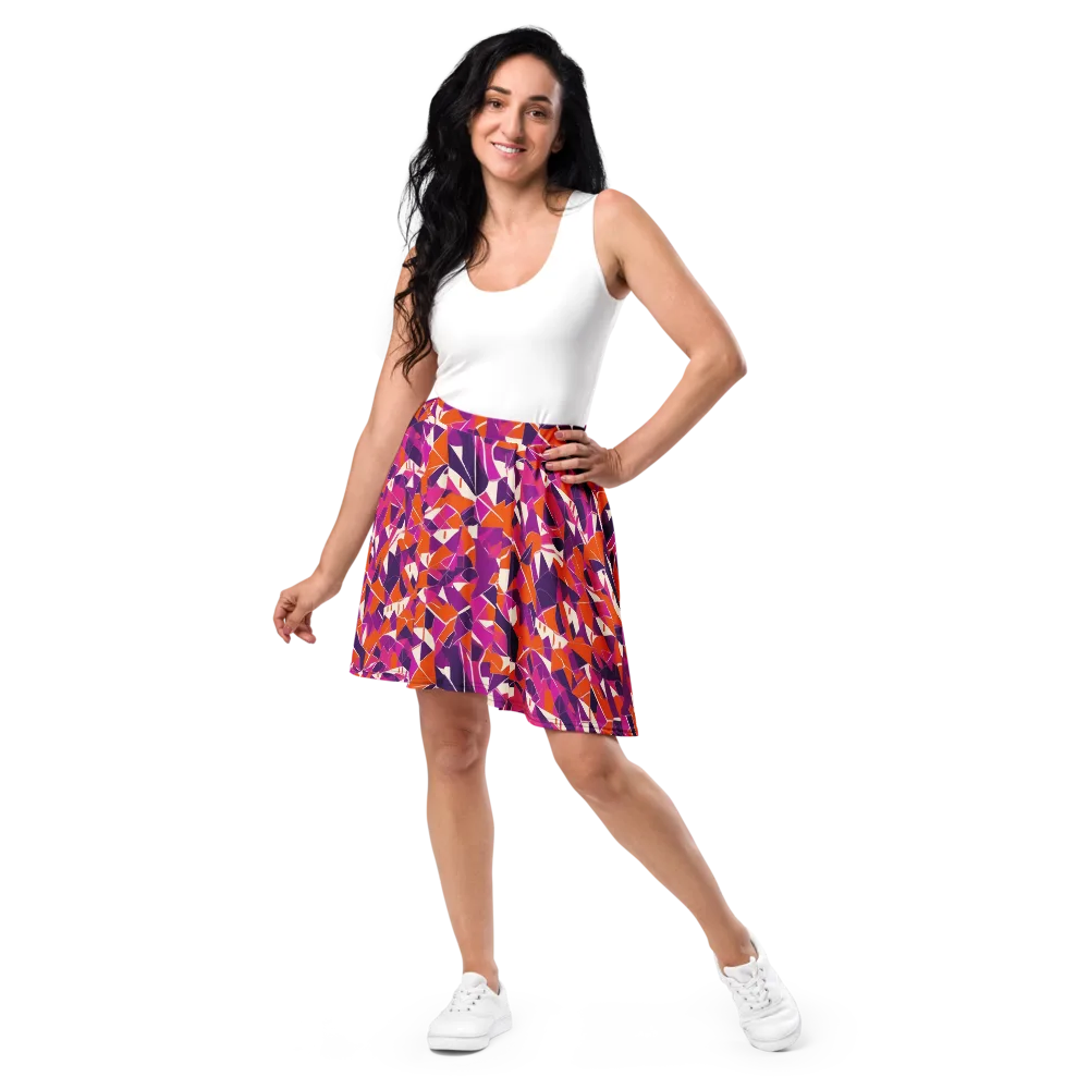 Citrus Fracture on Skater Skirt — Front