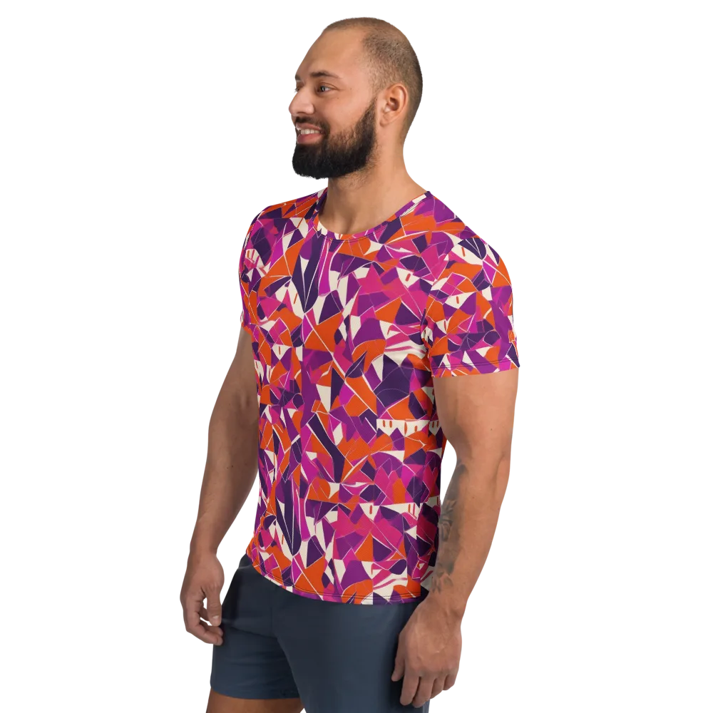 Citrus Fracture on Men's Athletic T-Shirt — Left