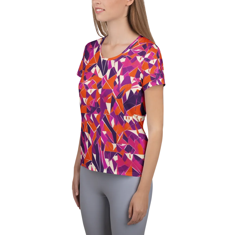 Citrus Fracture on Women's Athletic T-Shirt — Left