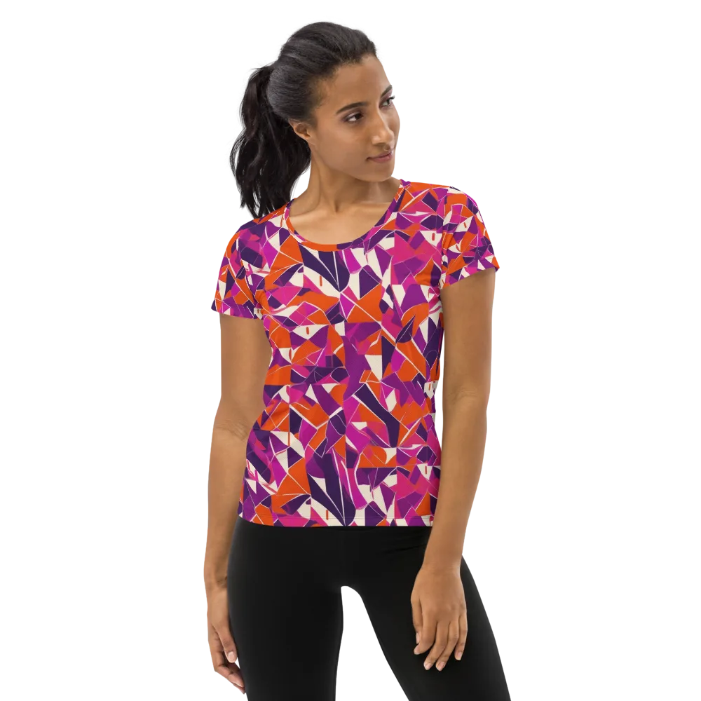 Citrus Fracture on Women's Athletic T-Shirt — Front