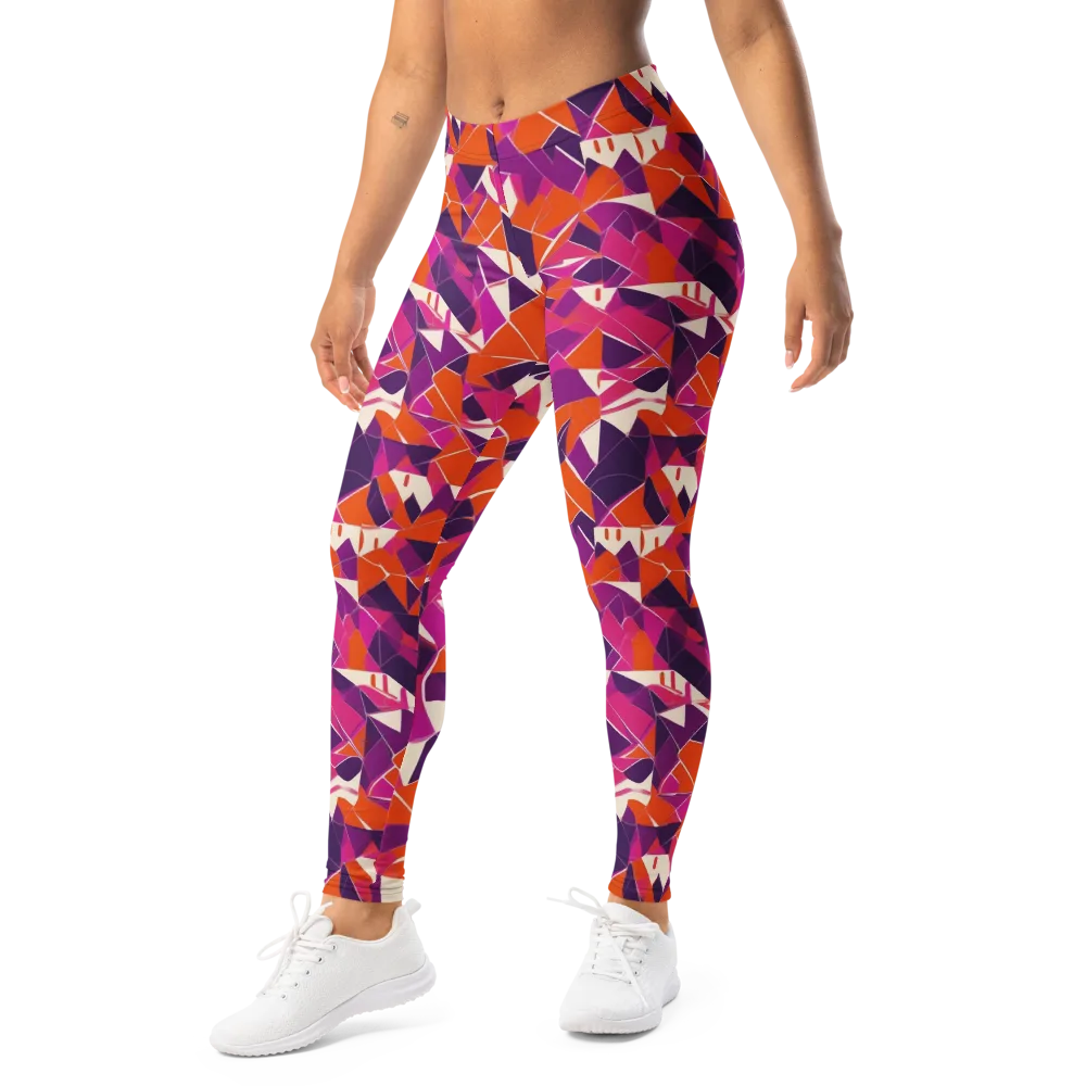 Citrus Fracture on Leggings — Left Front