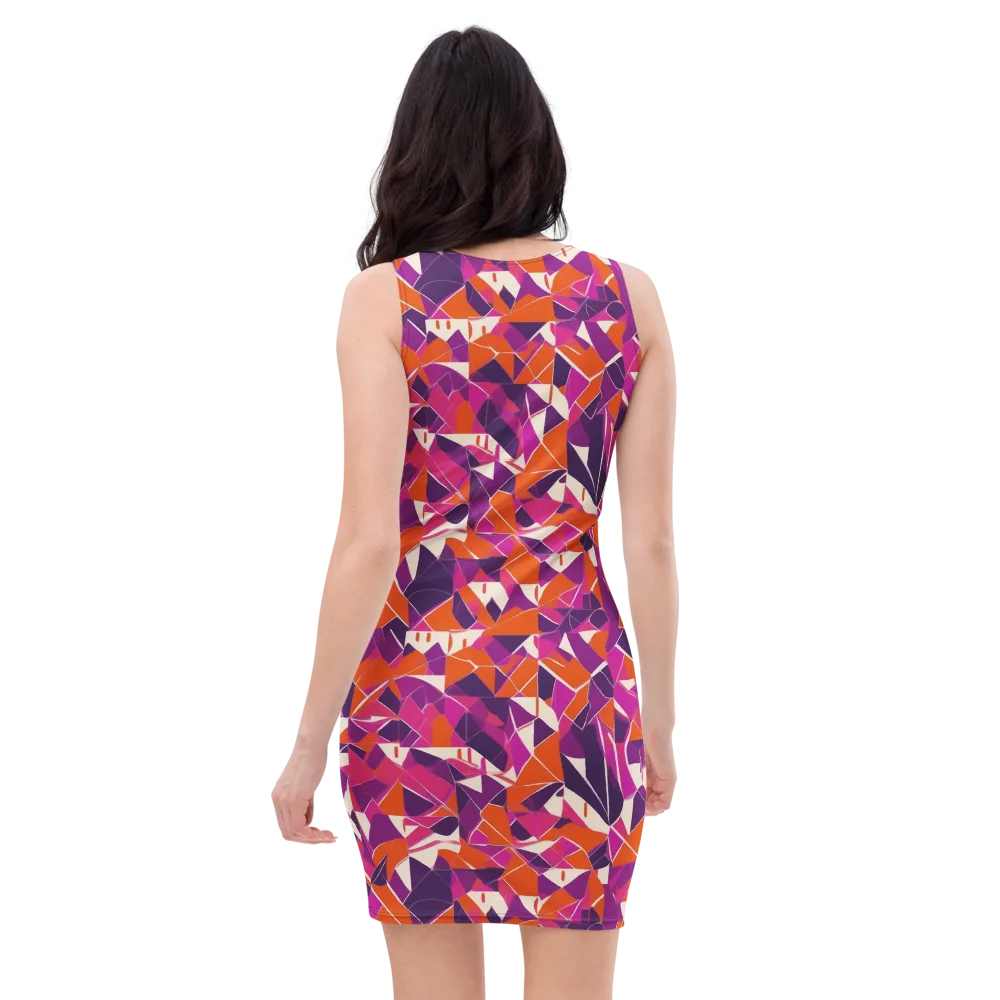 Citrus Fracture on Bodycon Dress — Back