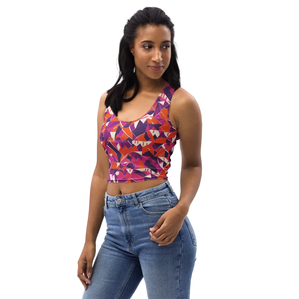 Citrus Fracture on Crop Top — Left Front