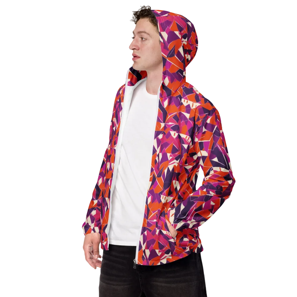 Citrus Fracture on Men's Windbreaker — Left Front