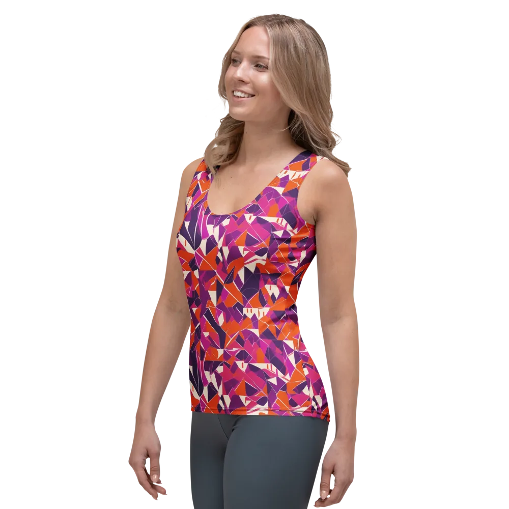 Citrus Fracture on Women's Tank Top — Left Front
