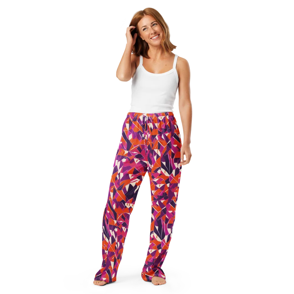 Citrus Fracture on Women's Pajama Pants — Front