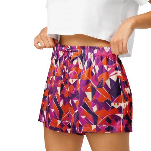 Citrus Fracture on a Women's Pajama Shorts