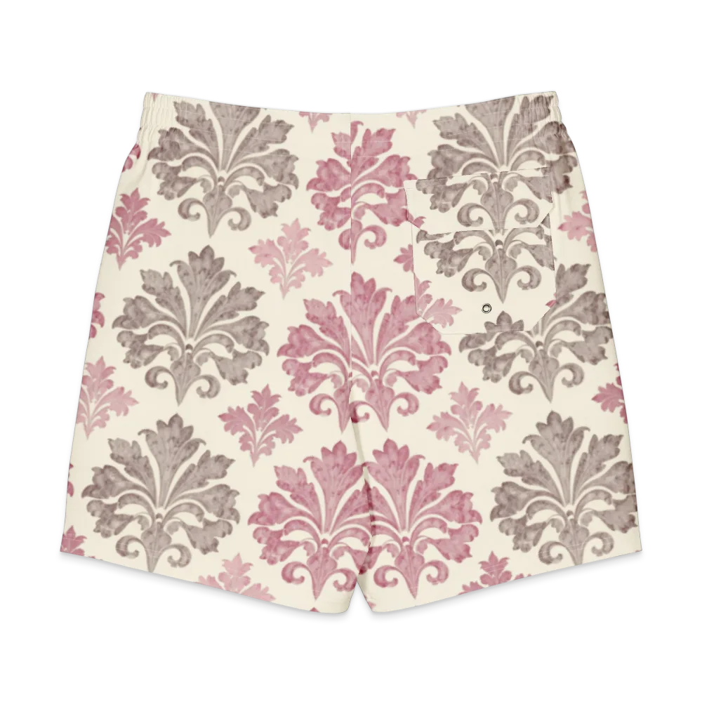 Rosewater Acanthus on Men's Board Shorts — Back