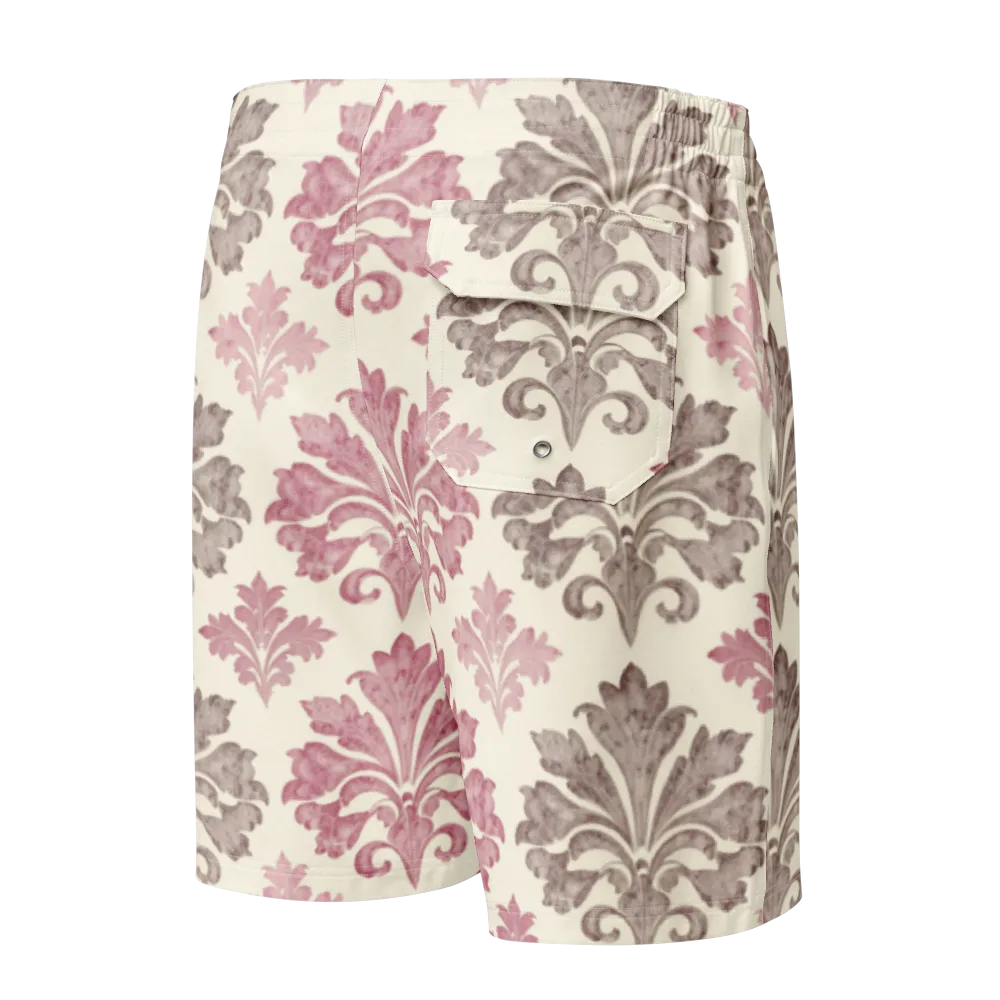 Rosewater Acanthus on Men's Board Shorts — Back