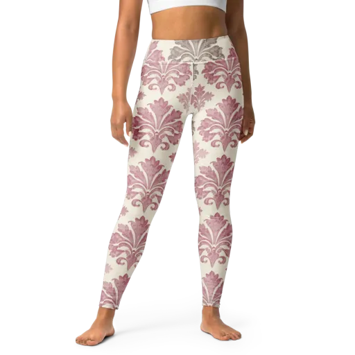 Rosewater Acanthus on a Yoga Leggings
