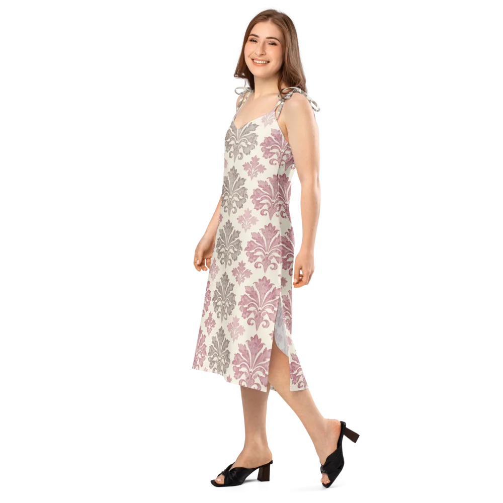Rosewater Acanthus on Slip Dress — Left Front
