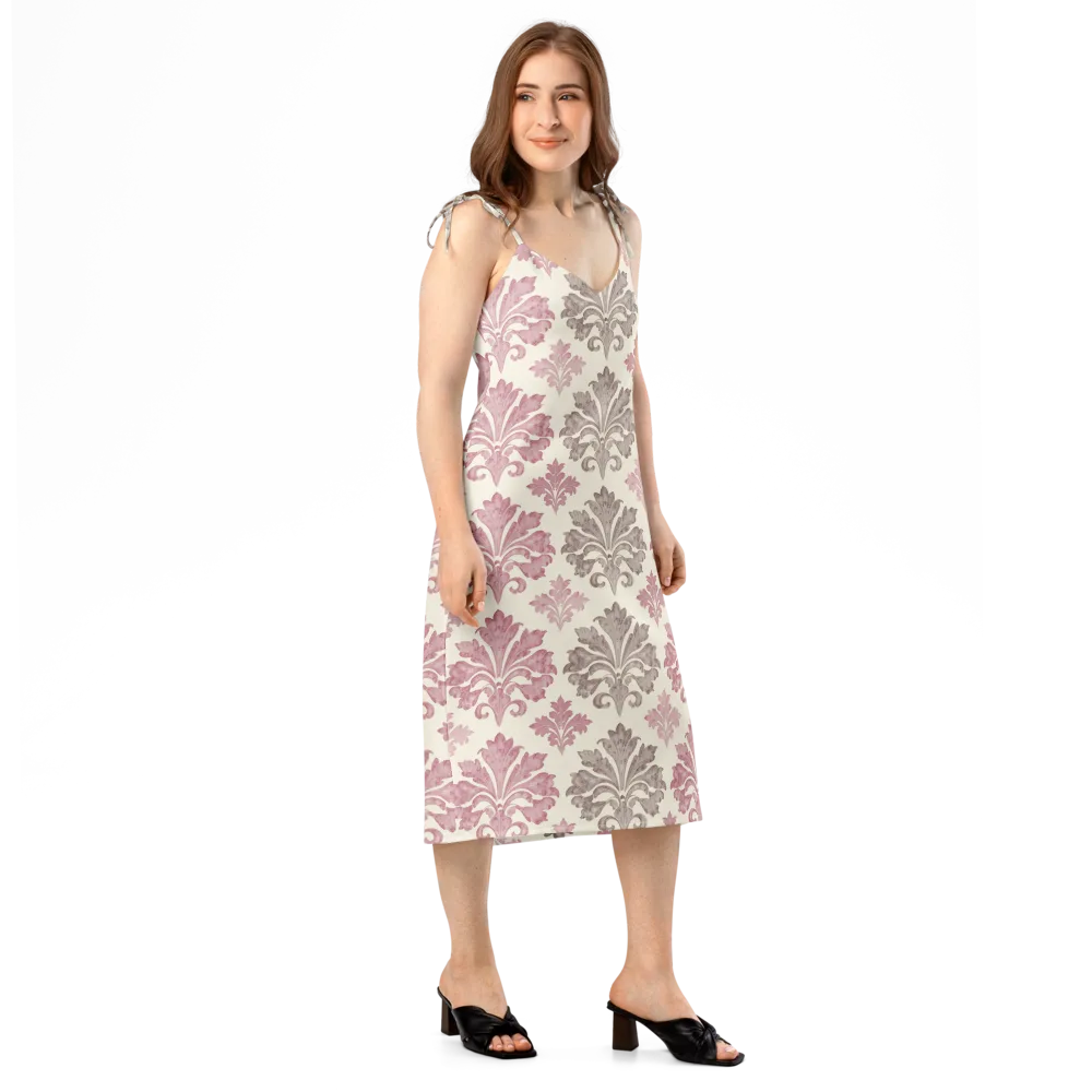 Rosewater Acanthus on Slip Dress — Right Front