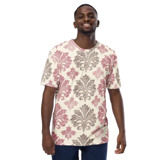 Rosewater Acanthus on a Men's Crew Neck T-Shirt