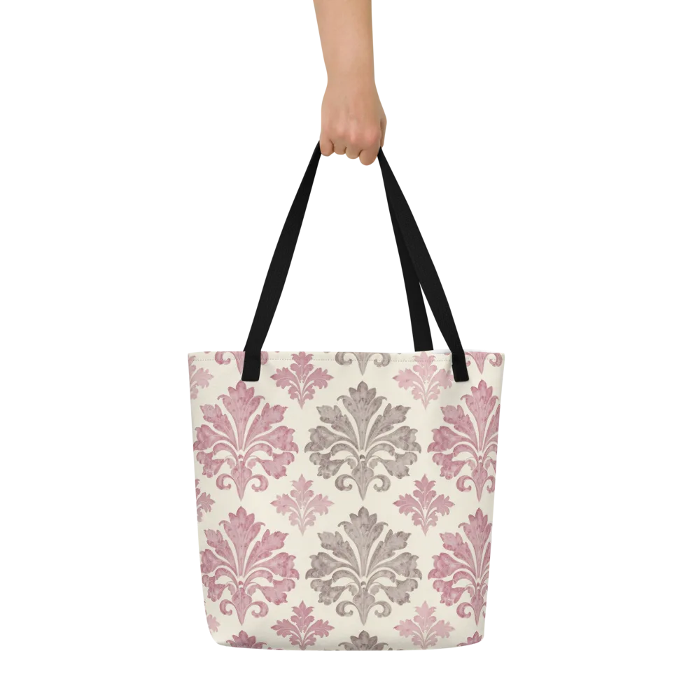 Rosewater Acanthus on Large Tote Bag W/ Pocket — Front