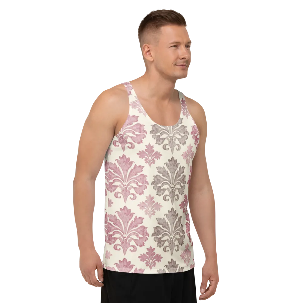 Rosewater Acanthus on Men's Tank Top — Right Front