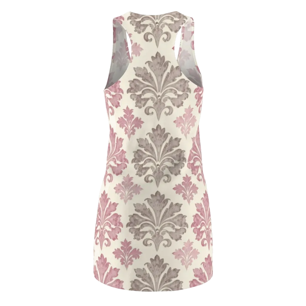 Rosewater Acanthus on Racerback Dress — Back