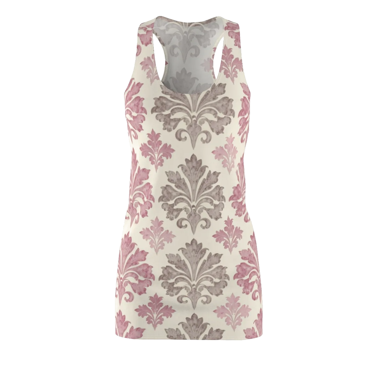 Rosewater Acanthus on Racerback Dress — Front