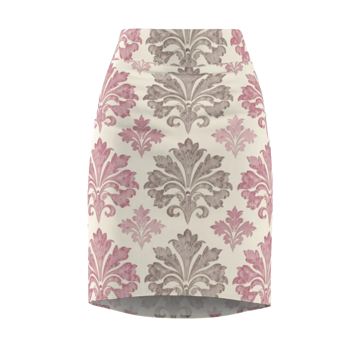 Rosewater Acanthus on Pencil Skirt — Front