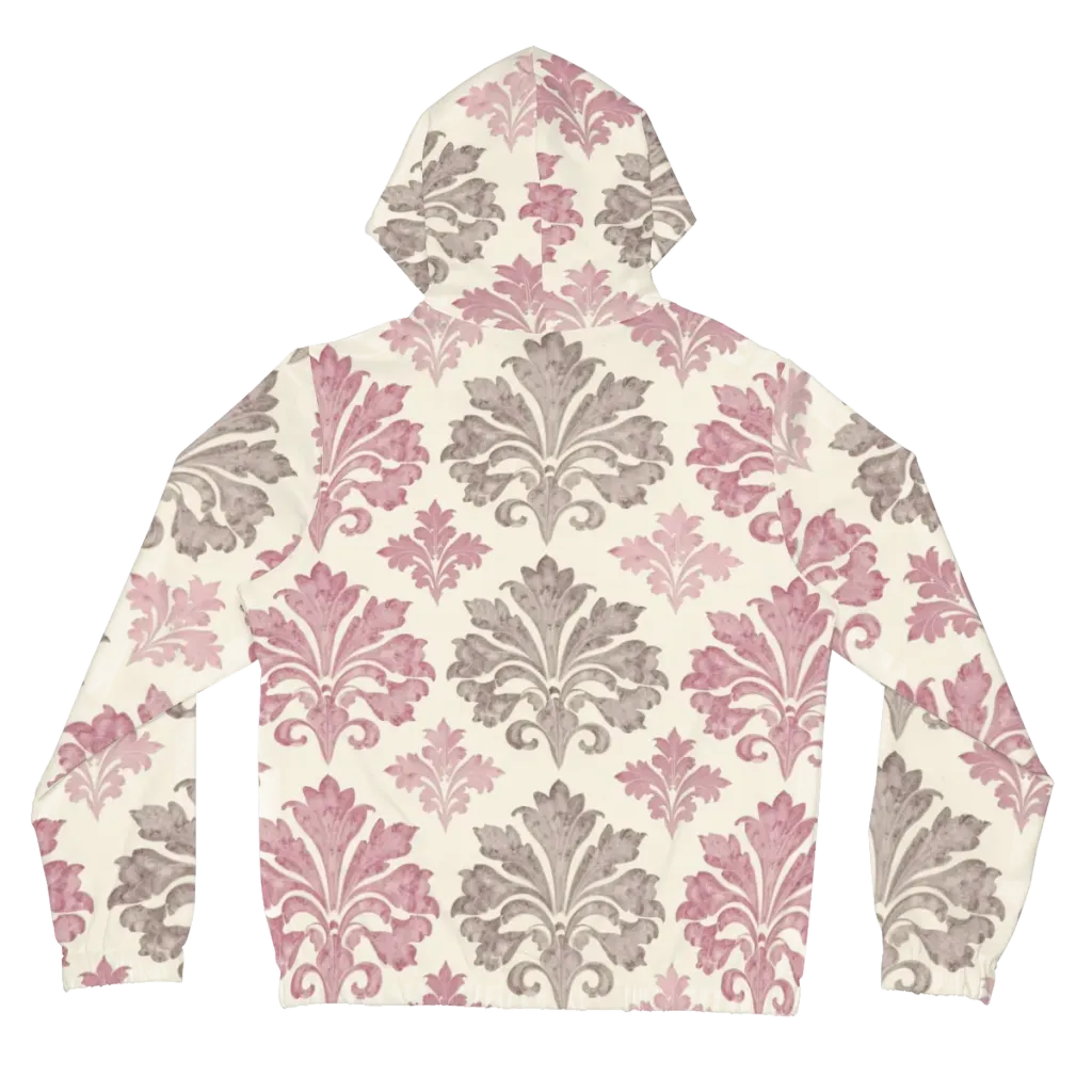 Rosewater Acanthus on Women's Full-Zip Hoodie — Back
