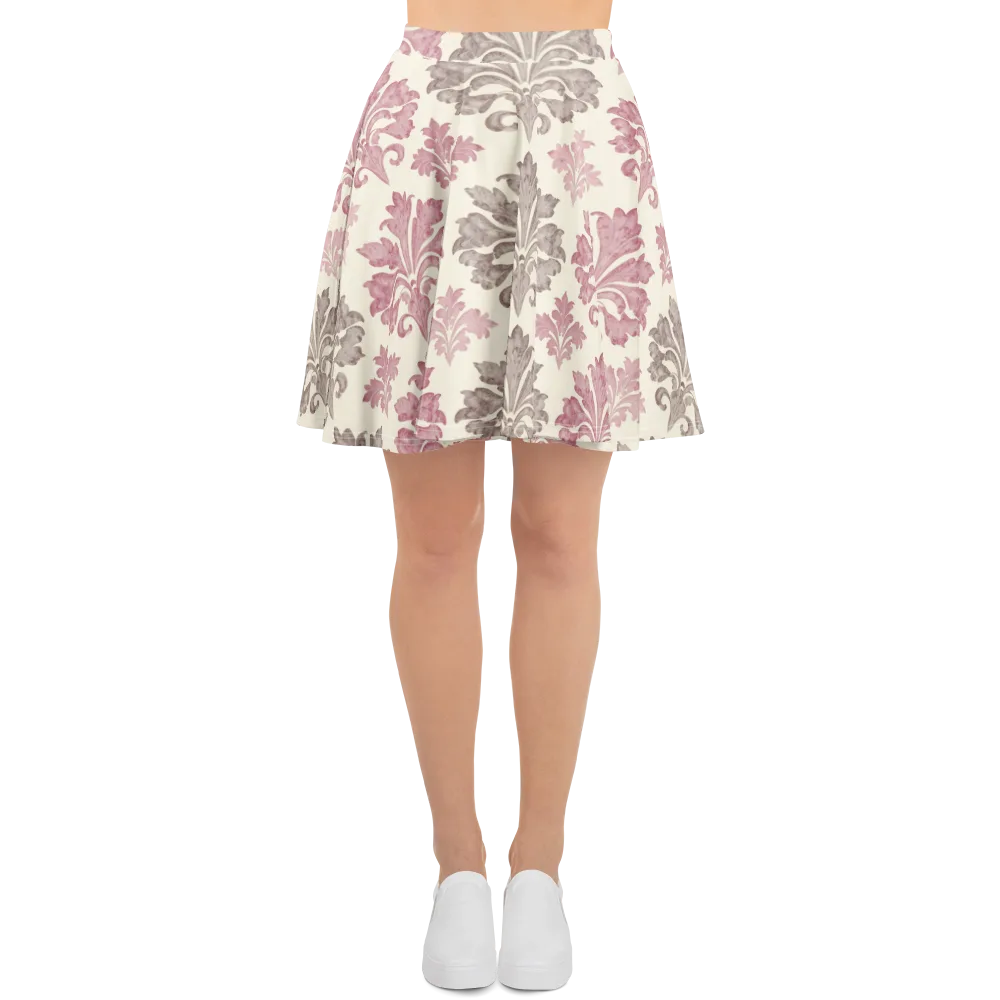 Rosewater Acanthus on Skater Skirt — Front