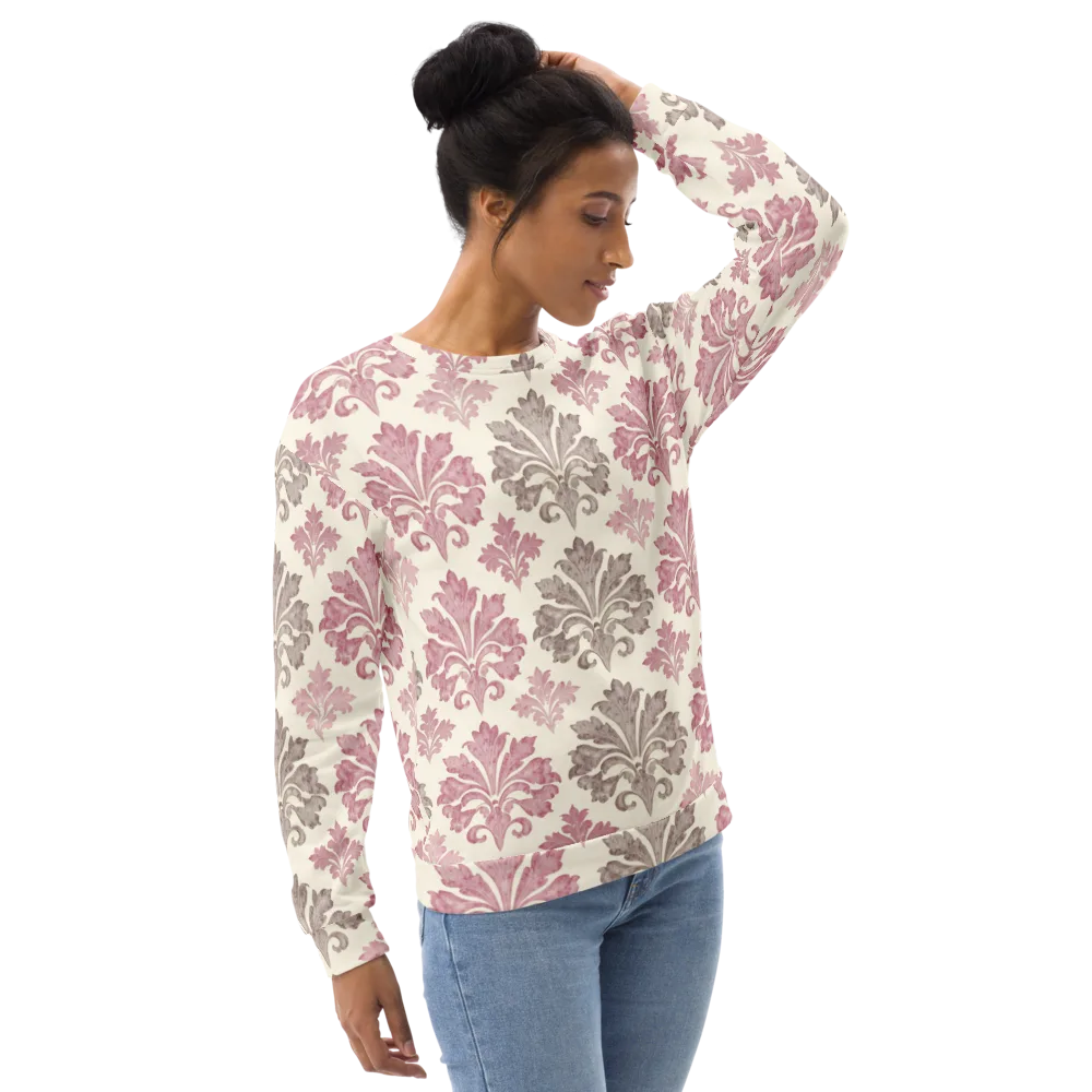 Rosewater Acanthus on Sweatshirt — Right Front