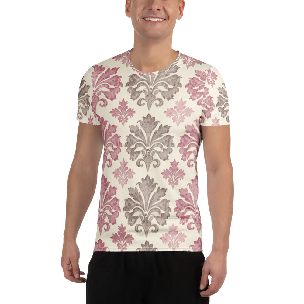 Rosewater Acanthus on Men's Athletic T-Shirt — Front