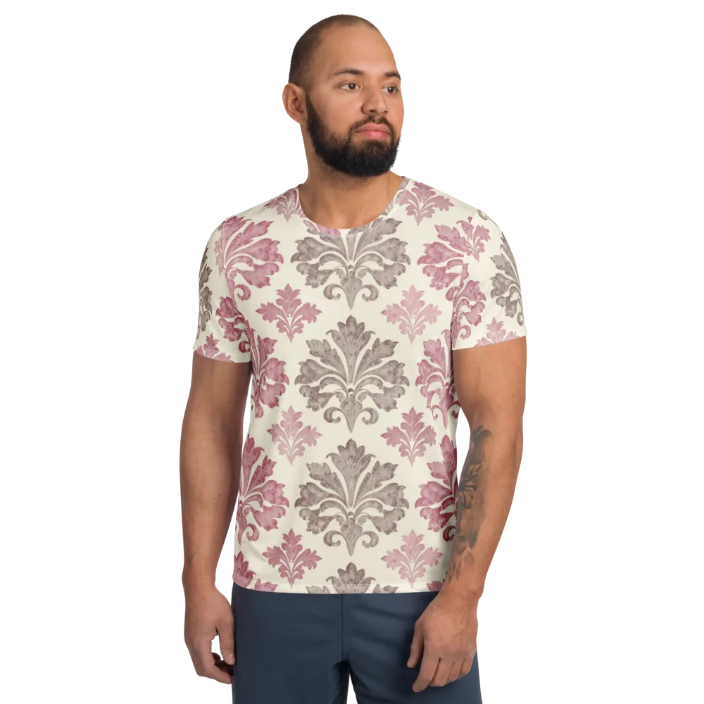 Rosewater Acanthus on Men's Athletic T-Shirt — Front