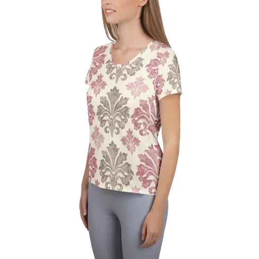 Rosewater Acanthus on a Women's Athletic T-Shirt
