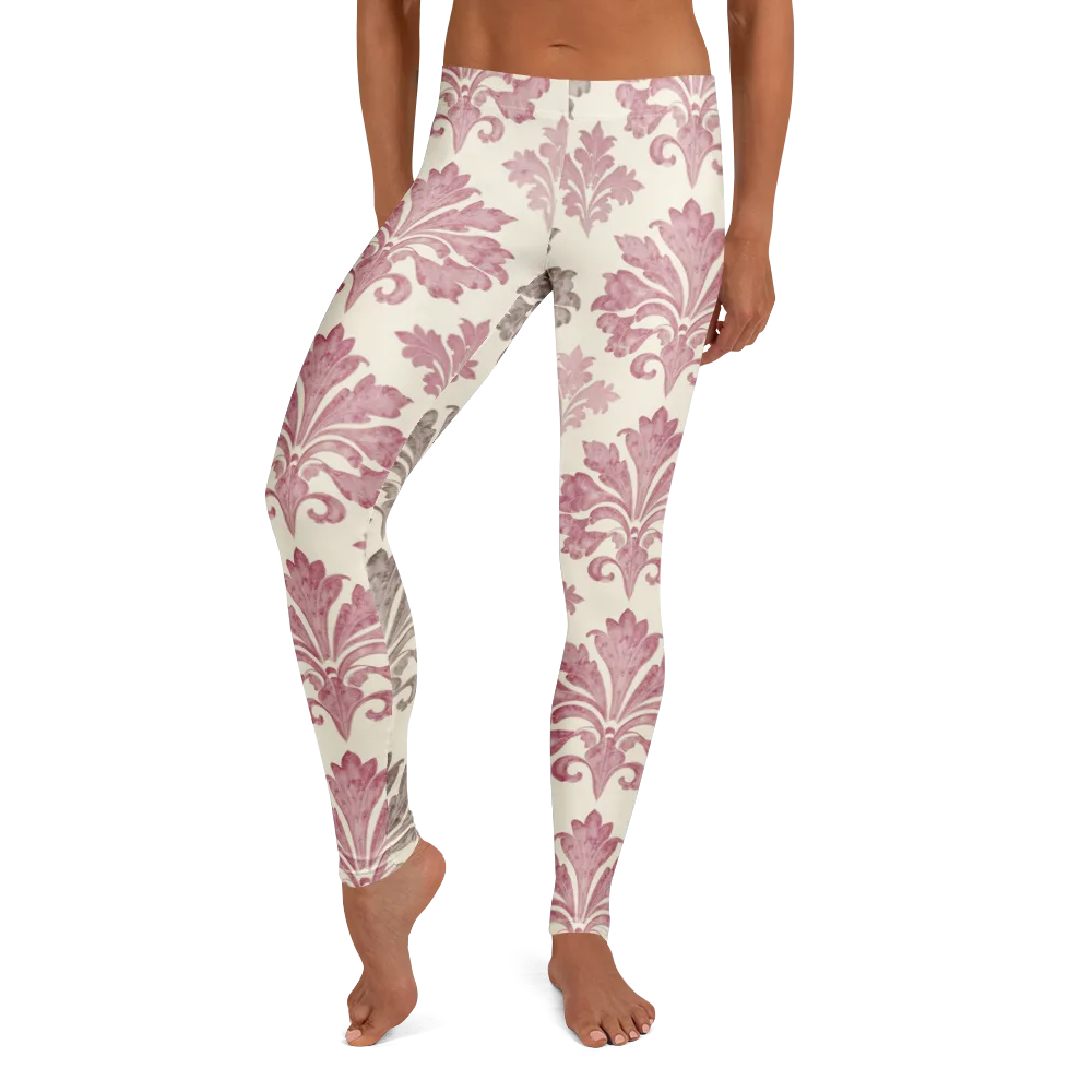 Rosewater Acanthus on Leggings — Front