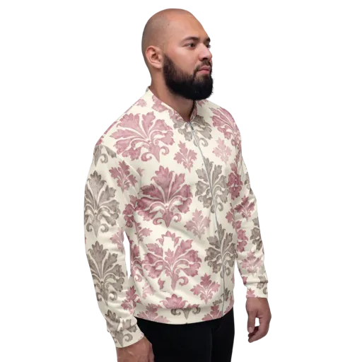 Rosewater Acanthus on a Bomber Jacket