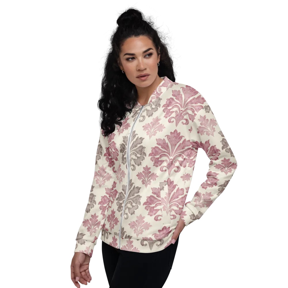 Rosewater Acanthus on Bomber Jacket — Left